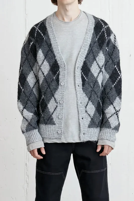MOHAIR BUTTON UP CARDIGAN Fitted Loose Oversized