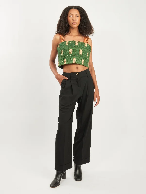 Green Kantha Scrap Tank athletic tank top
