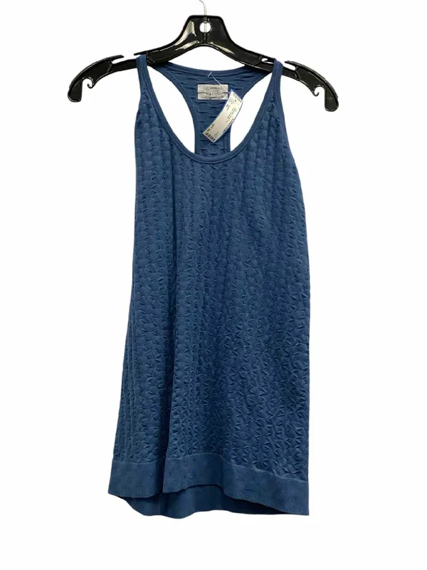 Athleta Size XL Blue Textured Athletic Tank Top high neck tank