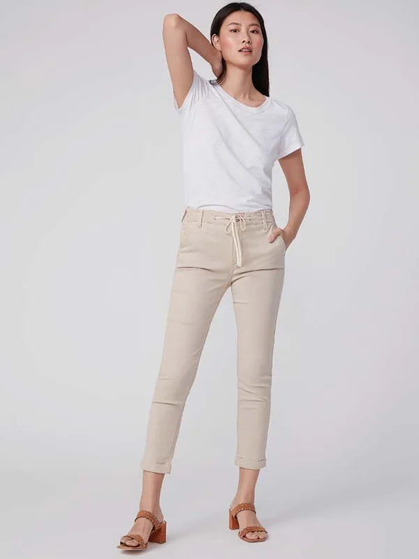 "Christy" Vintage Warm Sand Pants Elegant Silk Pants