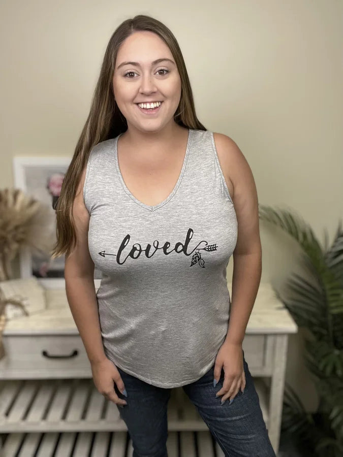 You Are So Loved Women's Graphic Tank Top peekaboo tank top