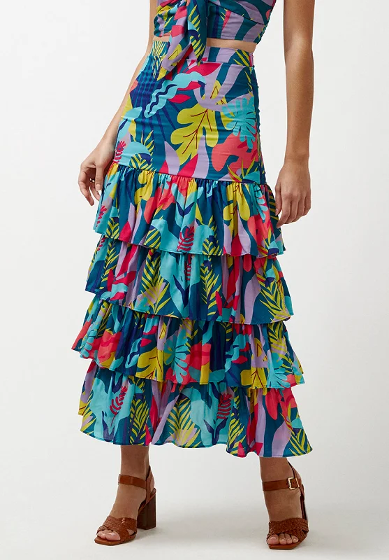 Ruffled & Tiered Milan Skirt - WS0685P pencil skirt chic