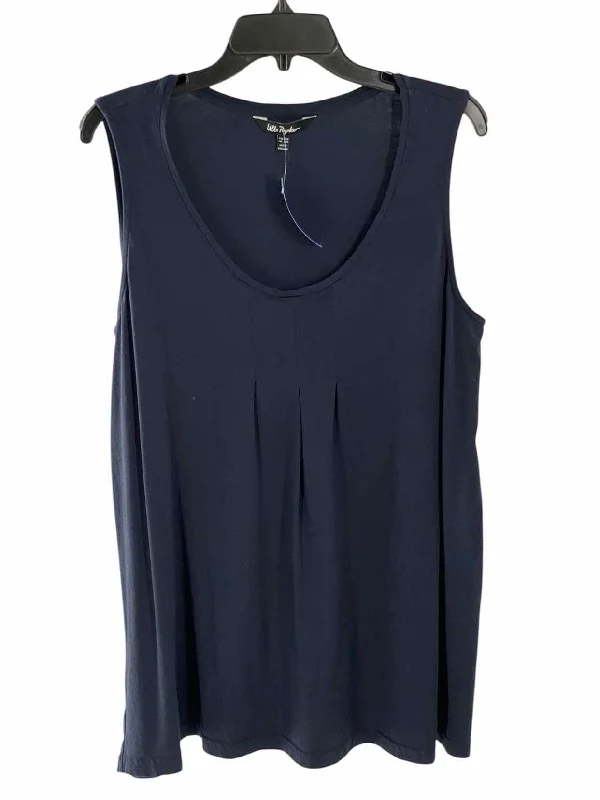 Ulla Popken Size 16/18 Navy Tank Top lime green tank