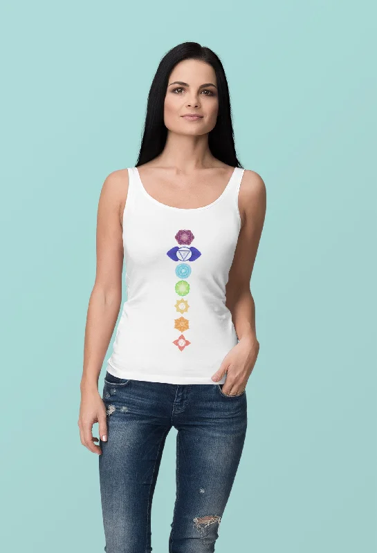 7 Chakra Tank Top for Ladies fitted tank top