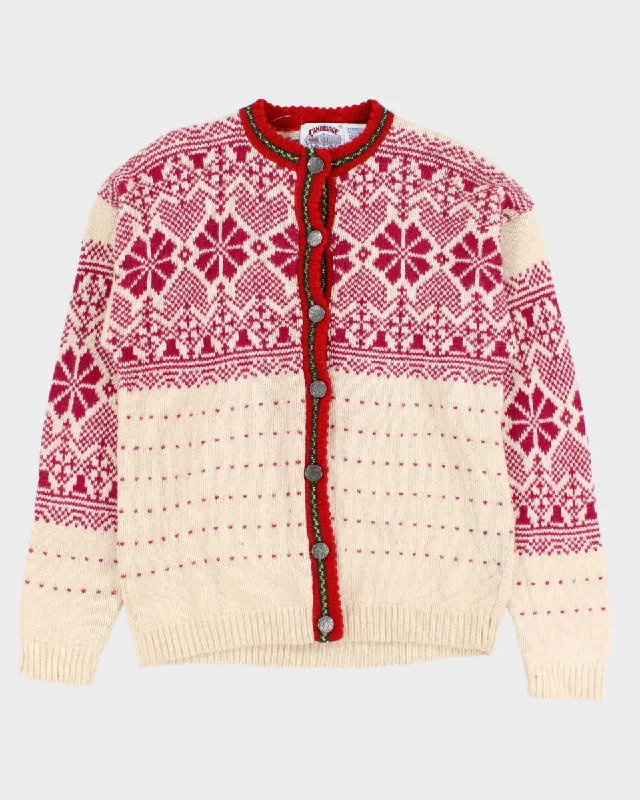 Vintage Nordic Wool Knit Cardigan - M Cardigan Knitwear Sweater