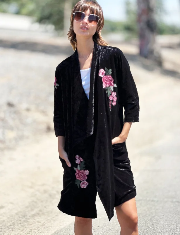 Velvet Cardigan Spandex Rayon Corduroy