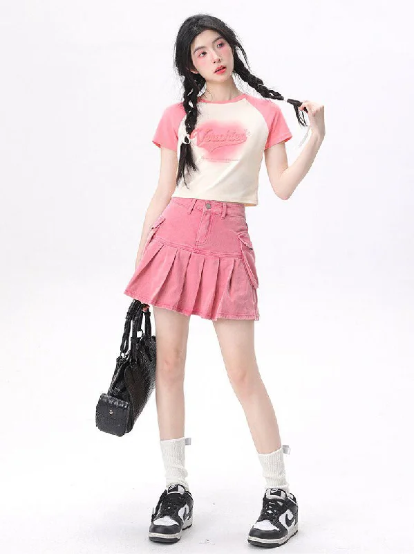 Barbie Cargo Mini Skirt denim skirt trendy