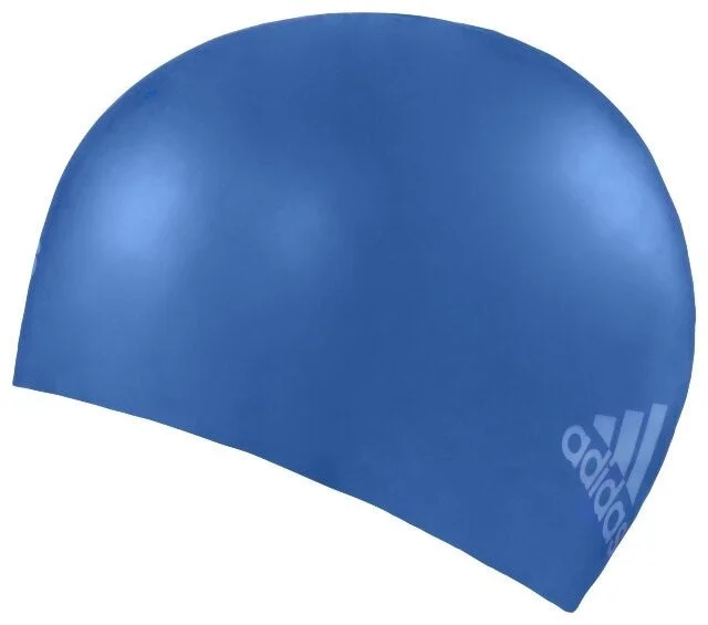 Silicone Logo Swim Cap Blue Bold Color Swimsuit
