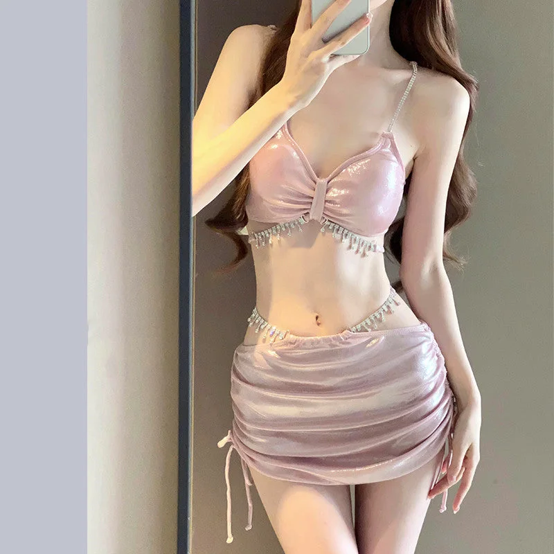Bikini swimsuit with rhinestones yv50582 Bold Color Swimsuit