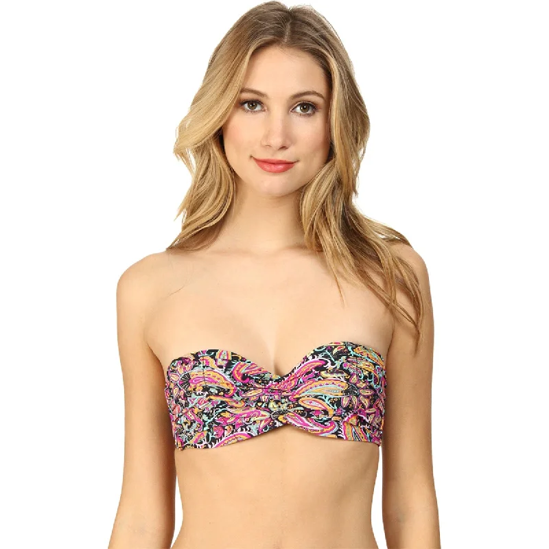 Billabong Parkside Paisley Bustier Women's Top Swimwear (Brand New) Sleek Mesh Bikini