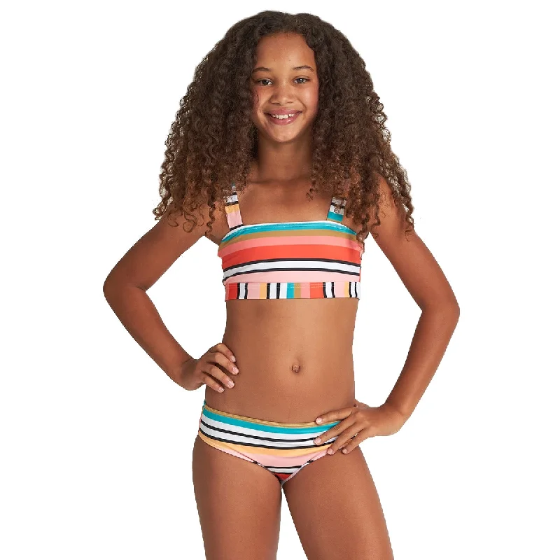 Billabong Rad Wave Tank Youth Girls Two Piece Swimwear (Brand New) Tie-Back Swimwear