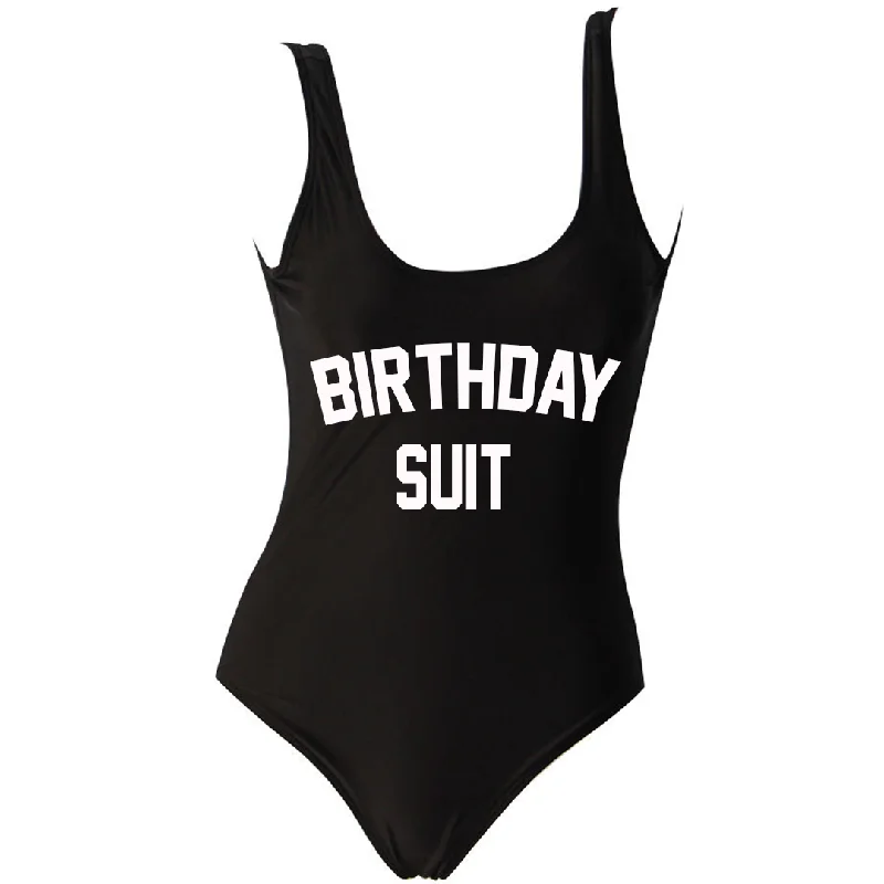 Birthday Suit One Piece Swimsuit High-Waisted Swimwear