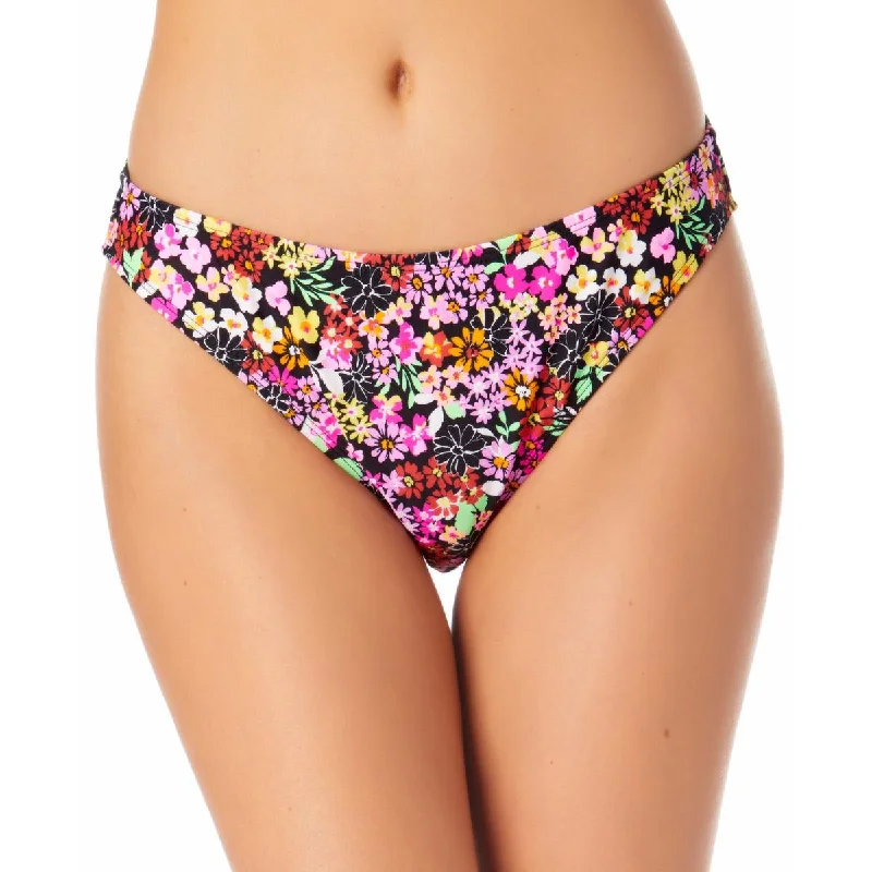 California Waves Womens Juniors Hipster Floral Print Swim Bottom Separates Strap Bikini Set