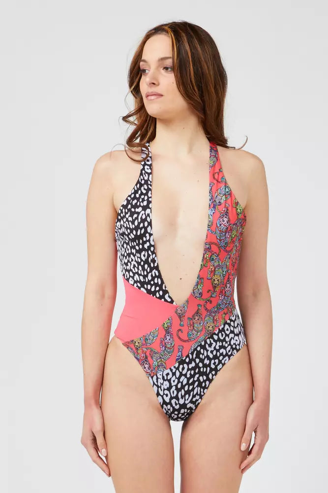 Custo Barcelona Fuchsia Polyester Women Swimsuit Comfortable Tankini Set