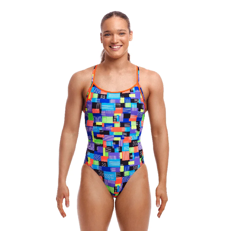 Funkita Chip Set Diamond Back Ladies Swimsuit Classic Monokini Design