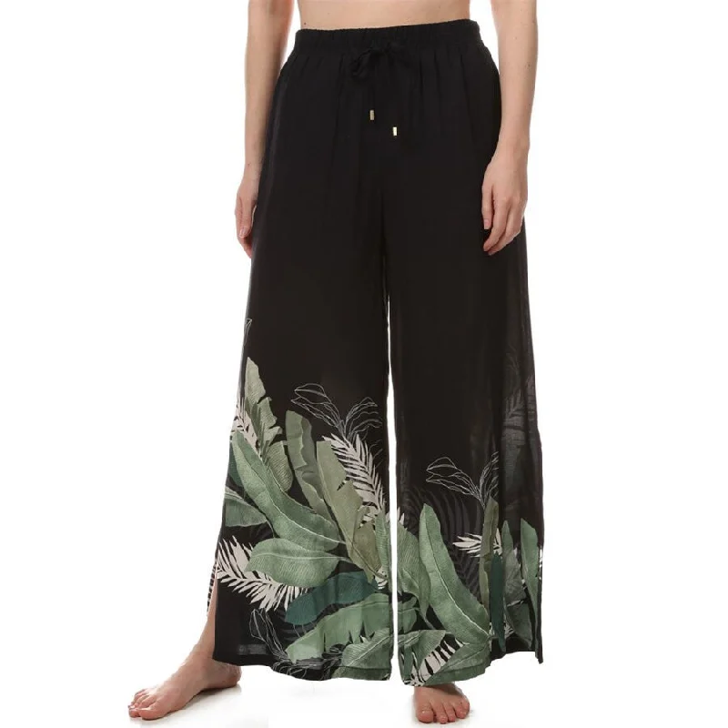 Jantzen Swimwear Boho Palms Print Pant Cover Up 24012C Elegant Halter Bikini