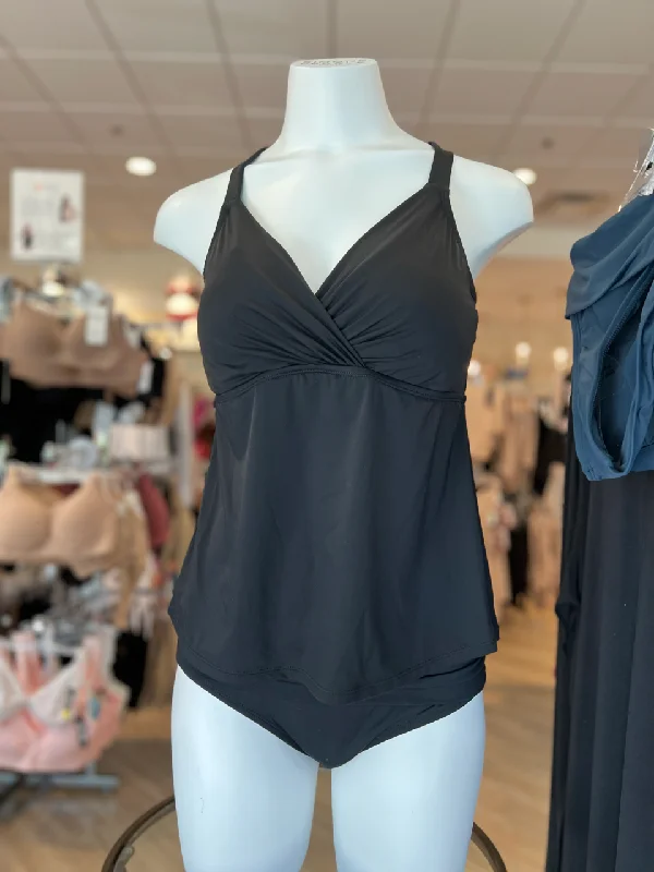 Jantzen Swimwear Essentials Black Tankini Top 23156T Classic One-Piece