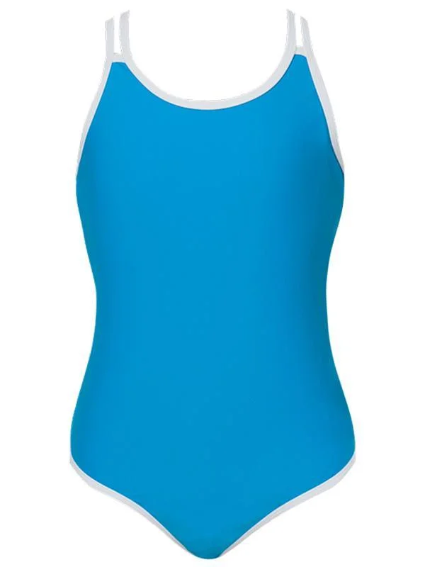 JB10028 JB Invigorate Girls Swimsuit Double Strap One Piece Sleek Full Coverage