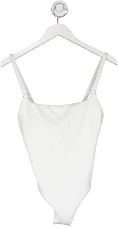 Melissa Odabash White Palma Ridges Swimsuit UK 12 Comfortable Swim Dress