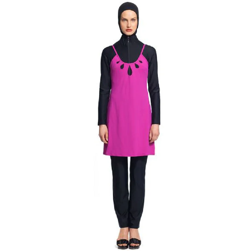 MODEST SEA Kara Pink Medium Coverage Swim Dress 11024 $109 NEW Classic Two-Piece Bikini