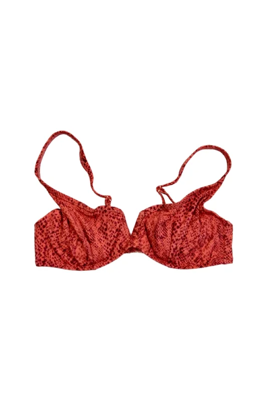 No Label - Snake Swim Top Vibrant Bikini Bottoms