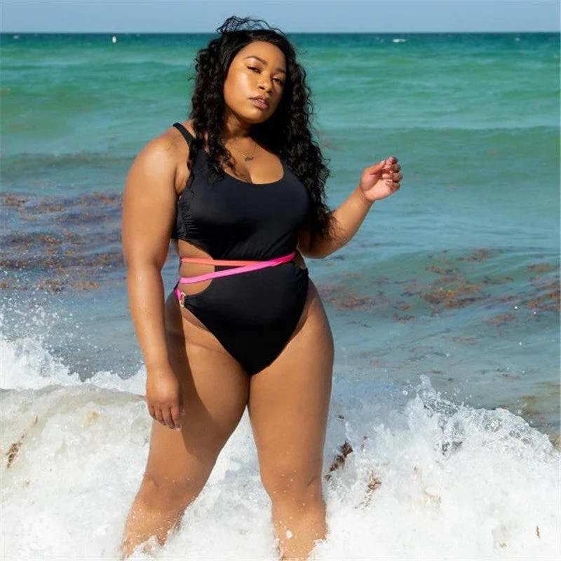 Women One-Piece Swimming Suit Hollow Out Cutout out Beach Ready Swimsuit