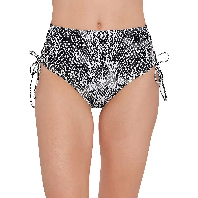 Salt + Cove Womens Juniors Side Tie High Waist Swim Bottom Separates Flirty Ruffle Swimsuit