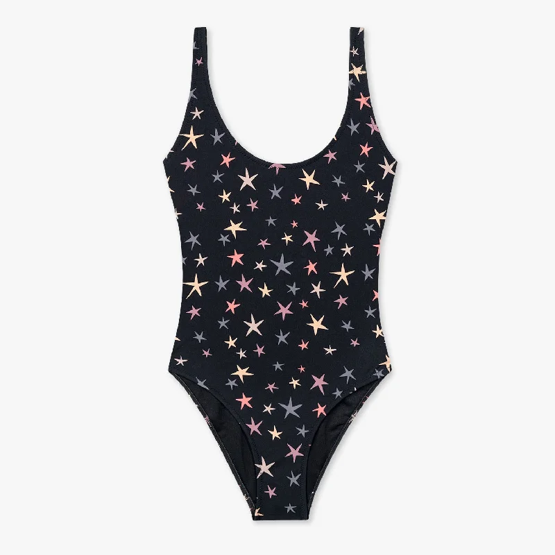 Stars Swimsuit  - Black Push-Up Swimsuit Top