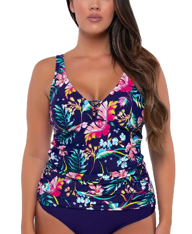 Sunsets Swimwear Emerson Island Getaway Tankini Top 948T Fun Pattern Swimsuit