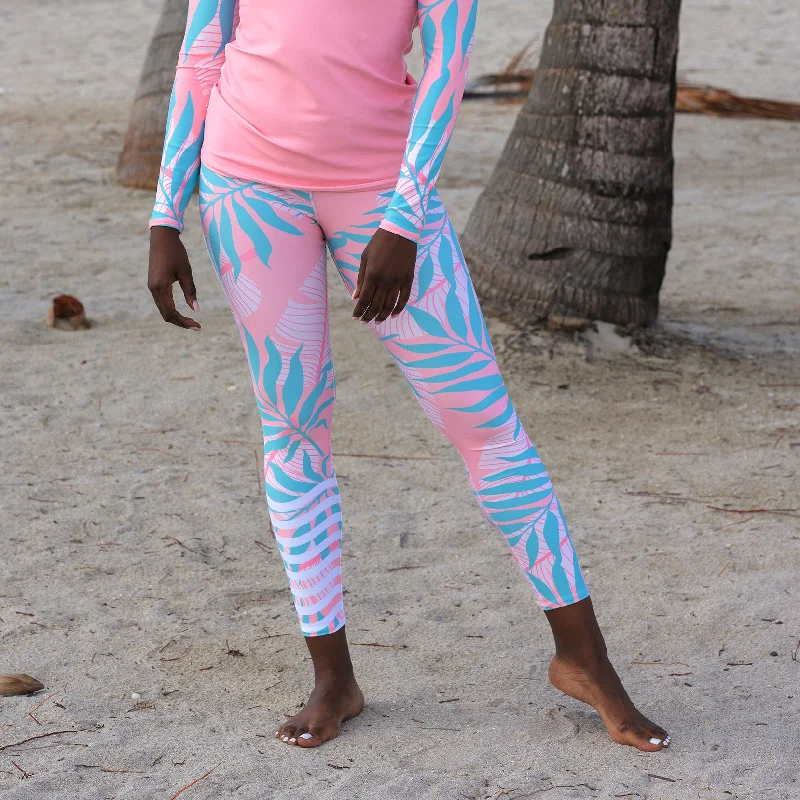UPF 50 Women's Paddleboard Swim Leggings - Key West Swim Skirt Set