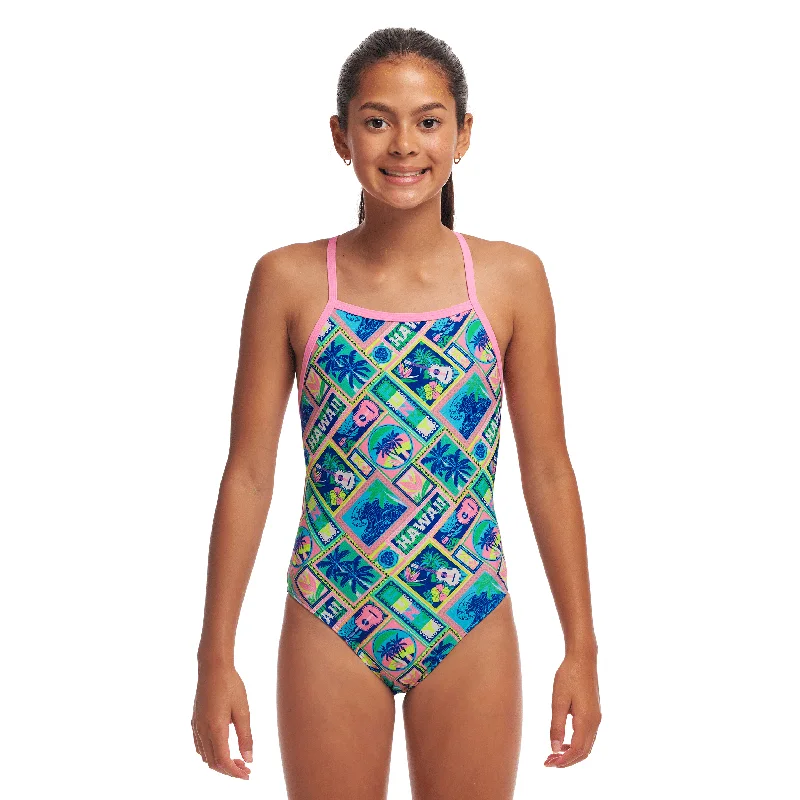 Funkita Ukule Babe Tie Me Tight Girls Swimsuit Timeless Black Bikini