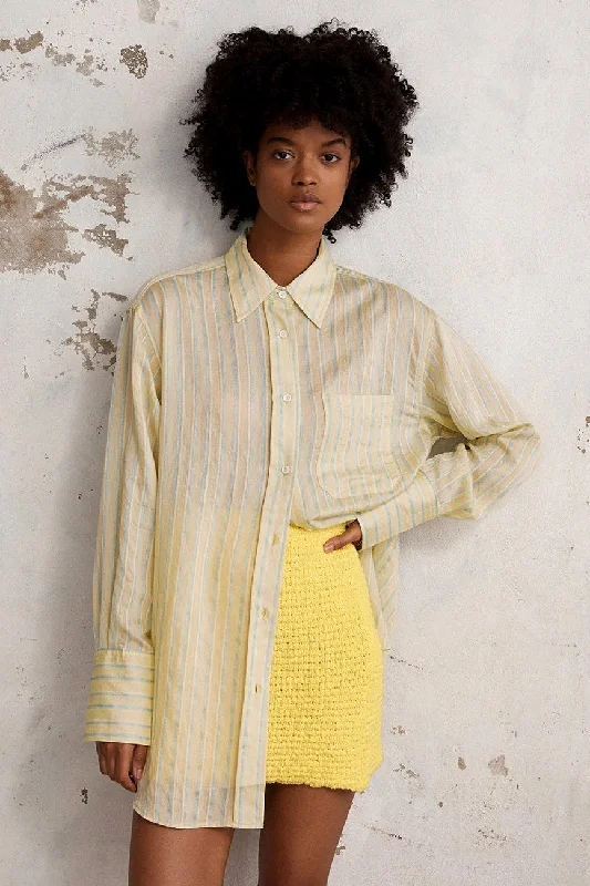 BLANCA Womens Morris Shirt Yellow-- Modern Contemporary Chic