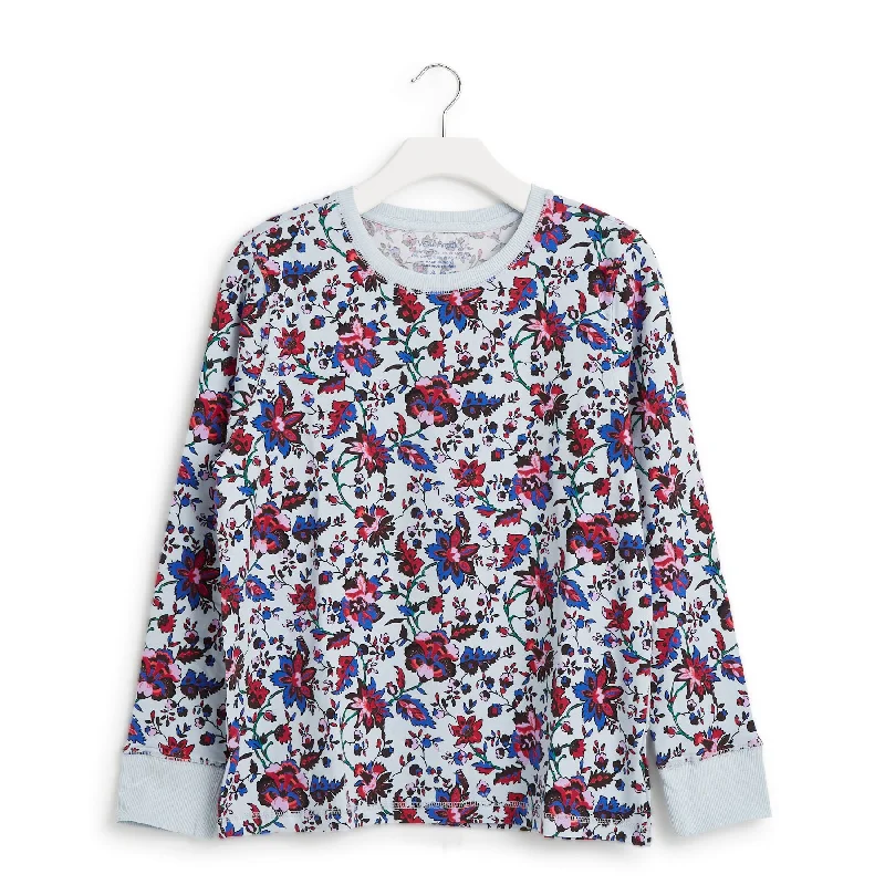 Outlet Long-Sleeved Pajama Shirt-- Spandex Blend Rayon Blend Denim Blend