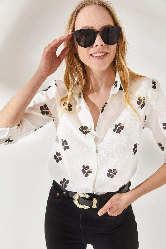 Women's Daisy Black Sleeve Fold Linen Shirt GML-19000825-- Jersey Fabric Tulle Fabric Batik Fabric Women's Daisy Black Sleeve Fold Linen Shirt GML-19000825-- Jersey Fabric Tulle Fabric Batik Fabric