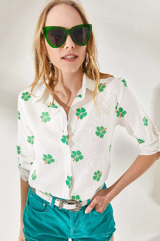 Women's Daisy Green Sleeve Fold Linen Shirt GML-19000825-- Mesh Blend Leather Blend Suede Blend Women's Daisy Green Sleeve Fold Linen Shirt GML-19000825-- Mesh Blend Leather Blend Suede Blend