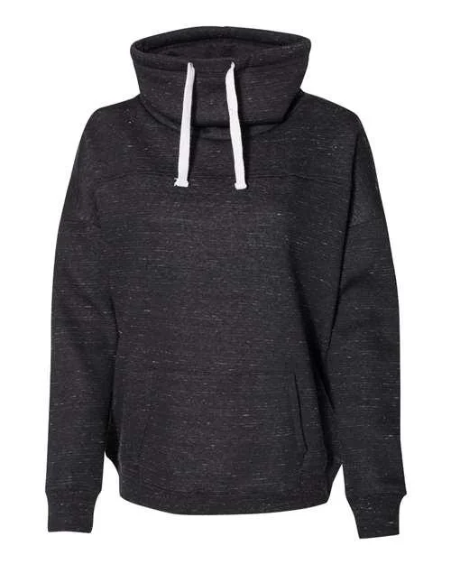 J. America Women’s Mélange Fleece Cowl Neck Sweatshirt 8673 Hoodie with Hem Lace Feminine Delicate J. America Women’s Mélange Fleece Cowl Neck Sweatshirt 8673 Hoodie with Hem Lace Feminine Delicate