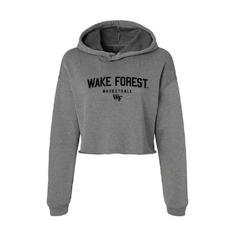 Wake Forest - NCAA Women's Basketball : Aurora Sorbye - Women's Crop Fleece Hoodie Hoodie with Batwing Sleeves Loose Dramatic