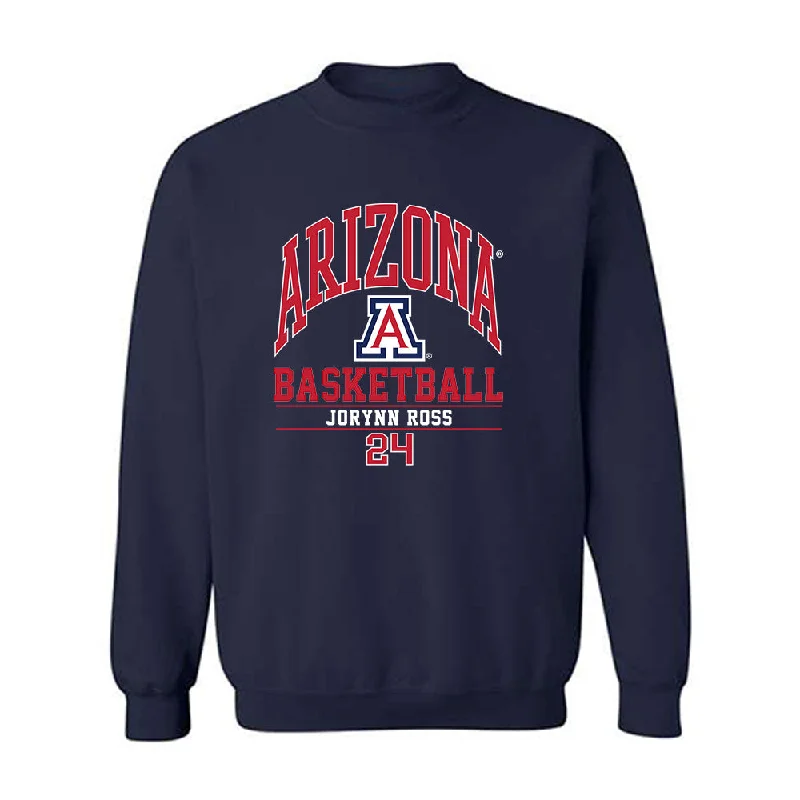 Arizona - NCAA Women's Basketball : Jorynn Ross - Classic Fashion Shersey Crewneck Sweatshirt Hoodie with Patch Decorative Personalized
