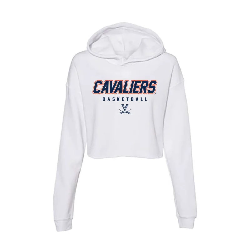 Virginia - NCAA Women's Basketball : Breona Hurd - Women's Crop Fleece Hoodie Hoodie with Mesh Breathable Sporty Virginia - NCAA Women's Basketball : Breona Hurd - Women's Crop Fleece Hoodie Hoodie with Mesh Breathable Sporty