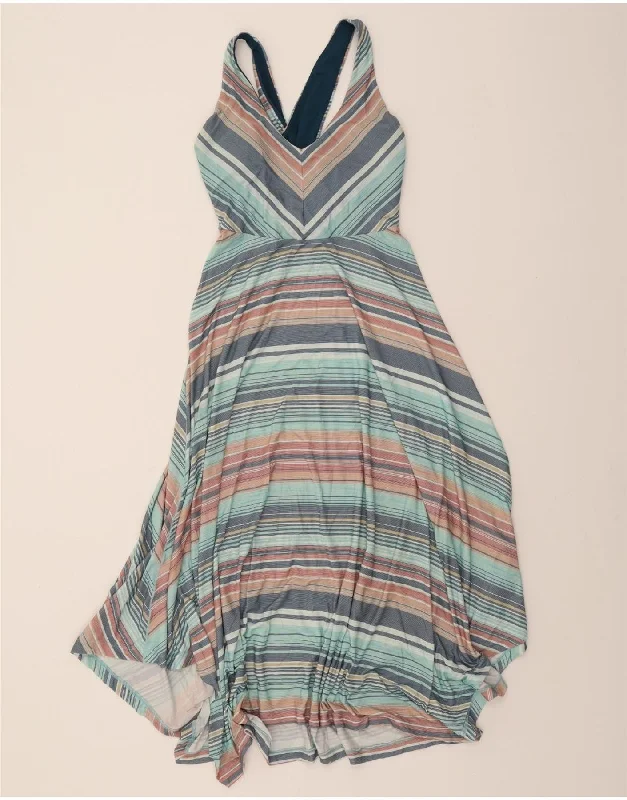 PRANA Womens Sleeveless A-Line Dress UK 8 Small Multicoloured Striped Boatneck Modish Everyday PRANA Womens Sleeveless A-Line Dress UK 8 Small Multicoloured Striped Boatneck Modish Everyday