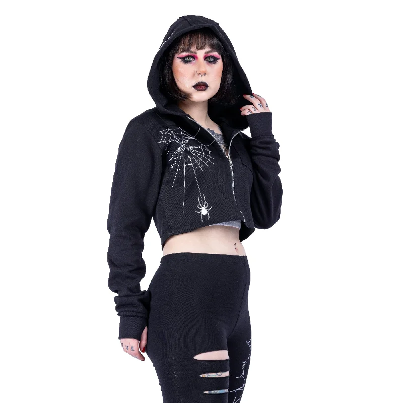 WIDOW MAKER JACKET - BLACK Zippered Jacket Buttoned Jacket Snapped Jacket