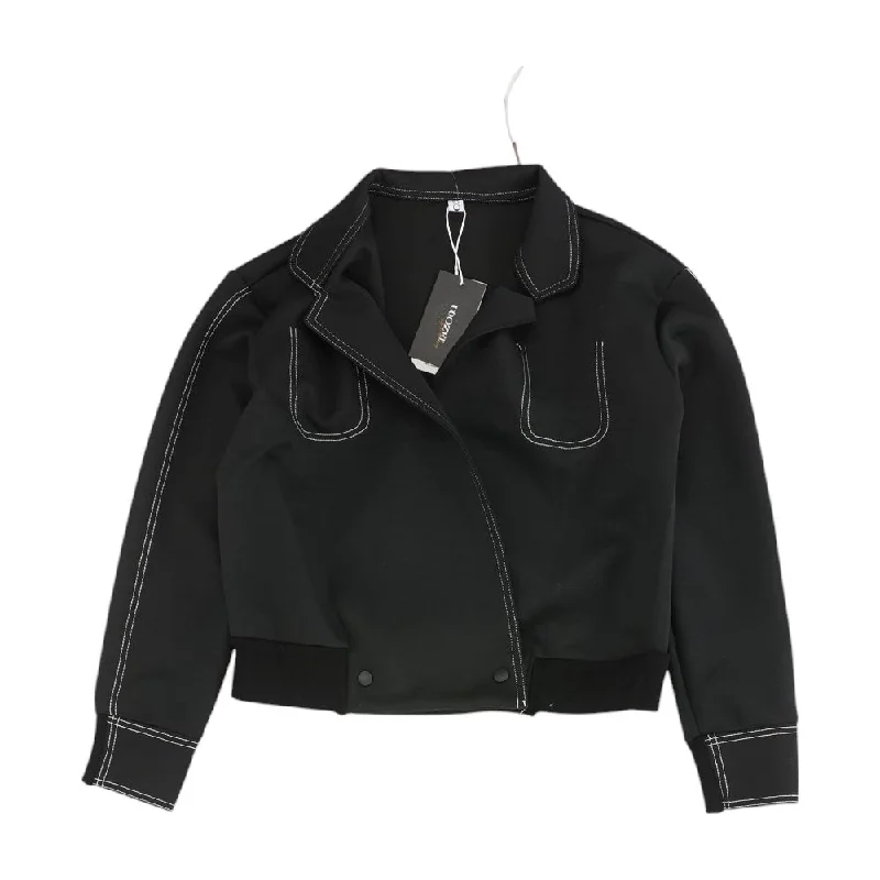 Black Solid Lightweight Jacket Herringbone Jacket Checkered Jacket Solid Jacket