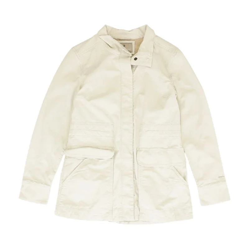 Beige Solid Lightweight Jacket Belted Jacket Elasticated Jacket Padded Jacket