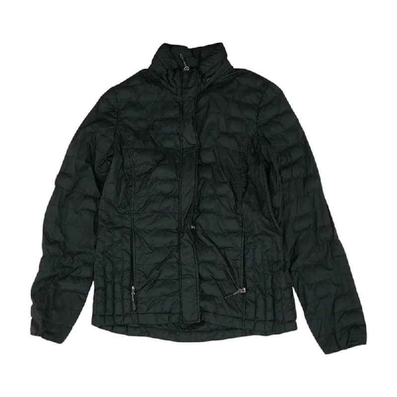 Black Solid Lightweight Jacket Front Pockets Side Pockets Patch Pockets