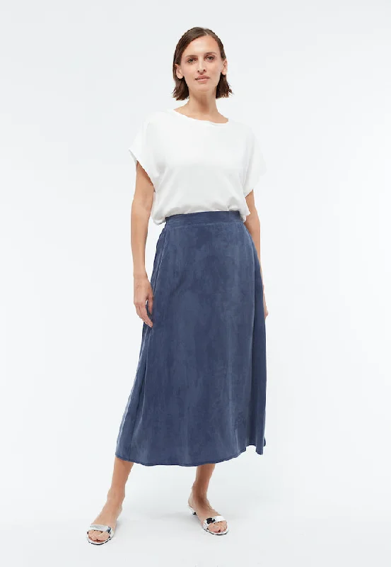 GIVN BERLIN Vana skirt nightshade blue women floral skirt print