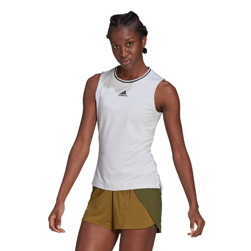 Adidas Match White Womens Tennis Tank Top crossback tank top