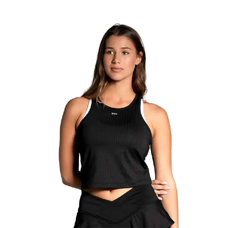 DUC Bonita Crop Womens Tennis Tank black tank top