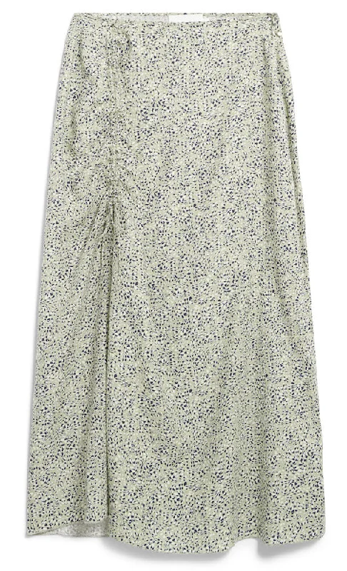 ARMEDANGELS Wolaa waterdrop skirt seagreen women pleated skirt texture