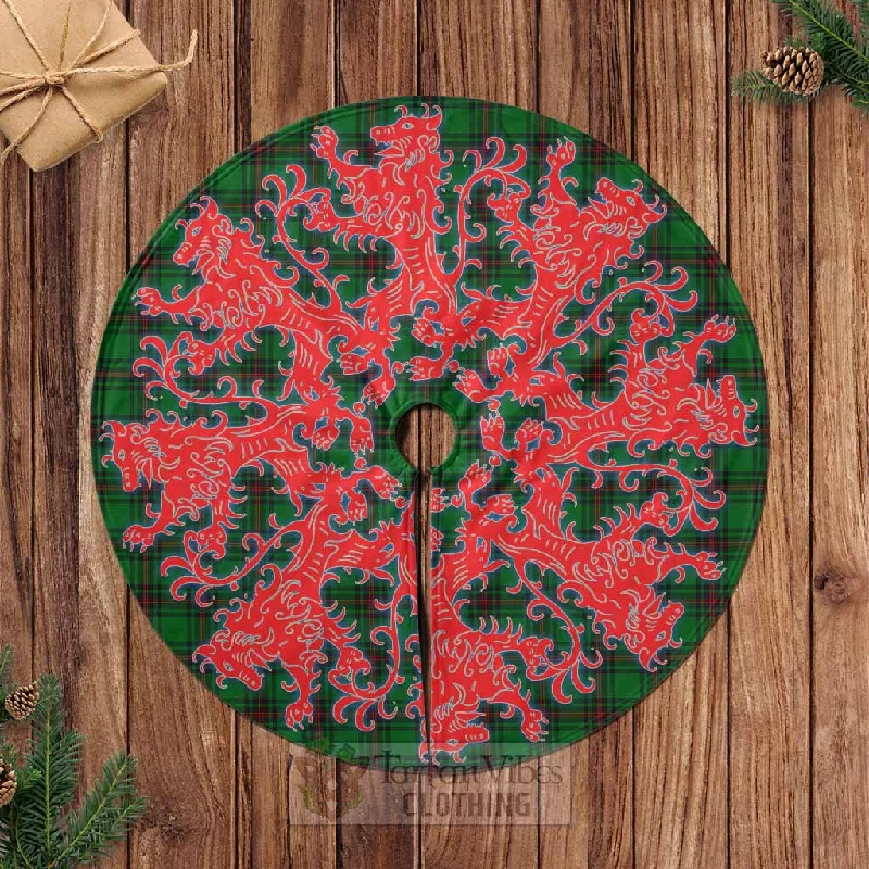 Beveridge Tartan Christmas Tree Skirt Lion Rampant Style a-line skirt cut