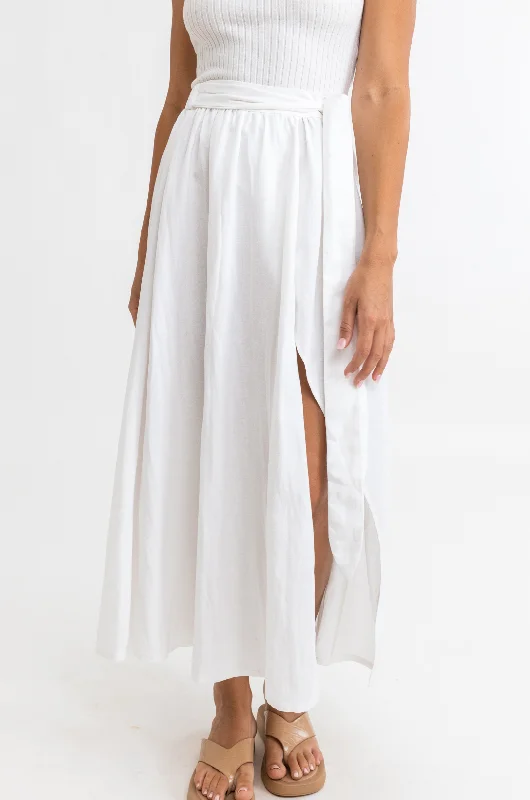 Lucinda Maxi Skirt - White boho skirt vibe